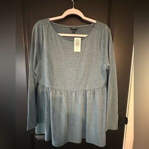 Soft, baby doll style shirt, size L. NWT